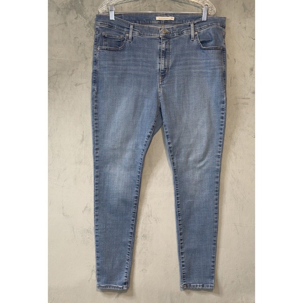 Levi's 721 High Rise Skinny Jeans Women's 18W Blue Stretch Denim Plus Size